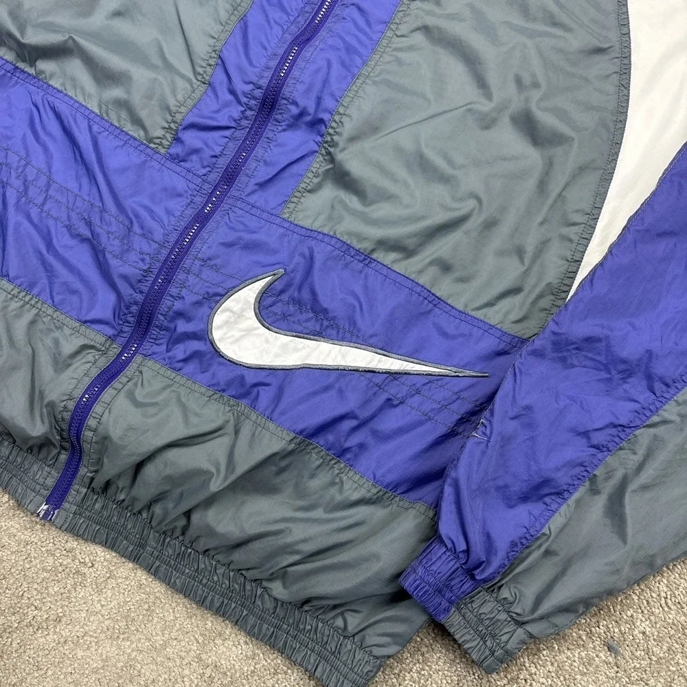 Vintage 90s Nike Big Swoosh Windbreaker Jacket XL